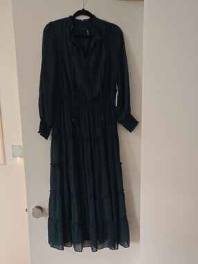 1 state long sleeve tiered maxi dress 1.state Long Sleeve Tiered Maxi Dress In Rich Black